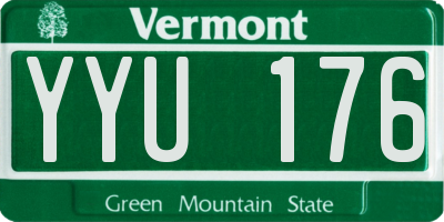 VT license plate YYU176