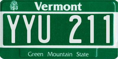 VT license plate YYU211