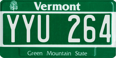 VT license plate YYU264
