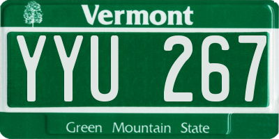 VT license plate YYU267