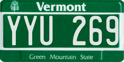 VT license plate YYU269