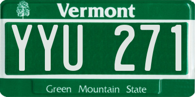 VT license plate YYU271