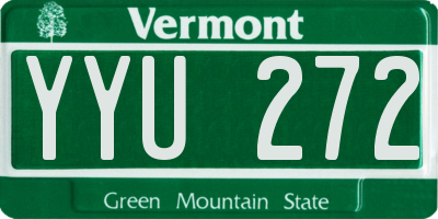 VT license plate YYU272