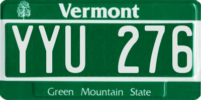 VT license plate YYU276