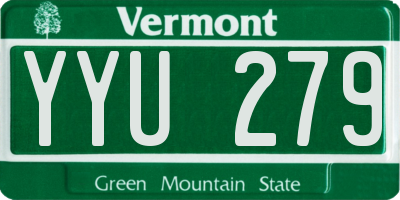 VT license plate YYU279