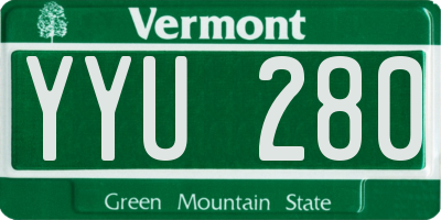VT license plate YYU280