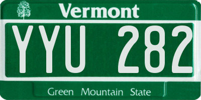 VT license plate YYU282
