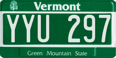 VT license plate YYU297