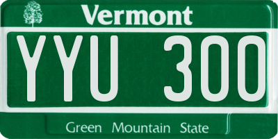 VT license plate YYU300