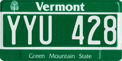 VT license plate YYU428