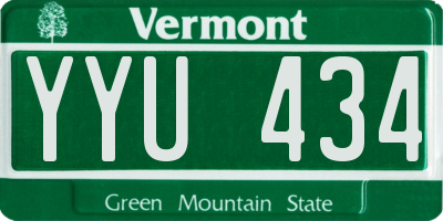 VT license plate YYU434
