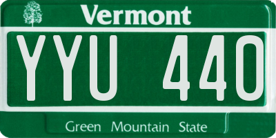 VT license plate YYU440