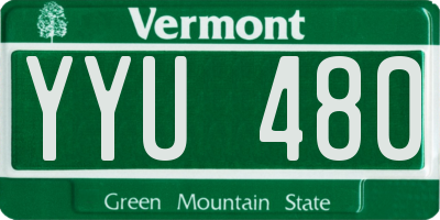 VT license plate YYU480