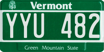 VT license plate YYU482