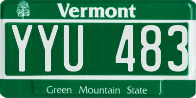 VT license plate YYU483