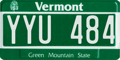 VT license plate YYU484