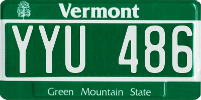 VT license plate YYU486