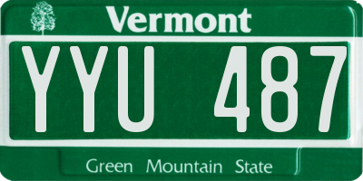 VT license plate YYU487