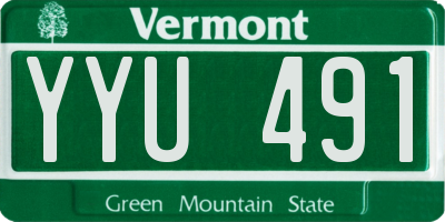 VT license plate YYU491