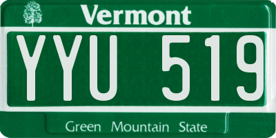 VT license plate YYU519