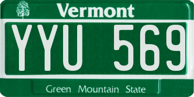 VT license plate YYU569
