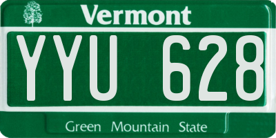 VT license plate YYU628