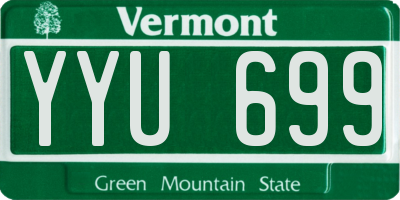 VT license plate YYU699