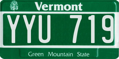 VT license plate YYU719