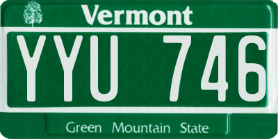 VT license plate YYU746