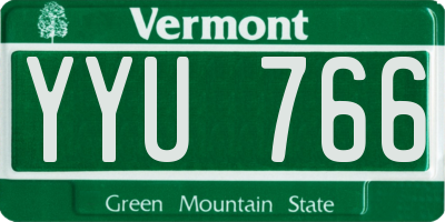 VT license plate YYU766