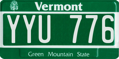 VT license plate YYU776