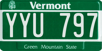 VT license plate YYU797