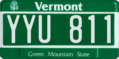 VT license plate YYU811