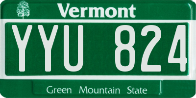 VT license plate YYU824