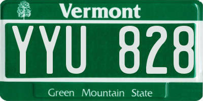 VT license plate YYU828