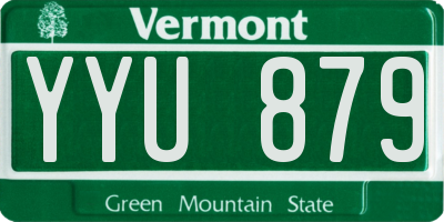 VT license plate YYU879