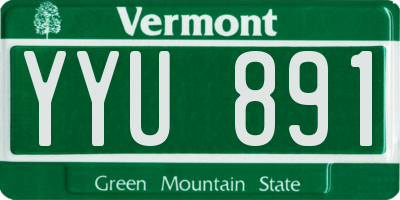 VT license plate YYU891