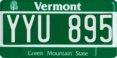 VT license plate YYU895