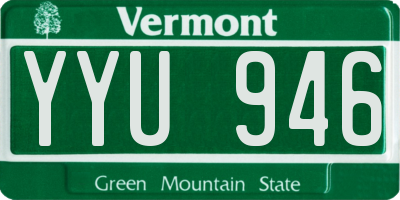 VT license plate YYU946