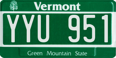 VT license plate YYU951