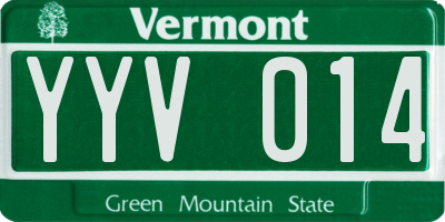 VT license plate YYV014