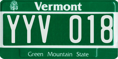 VT license plate YYV018