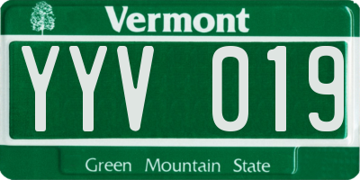 VT license plate YYV019