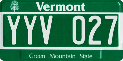 VT license plate YYV027