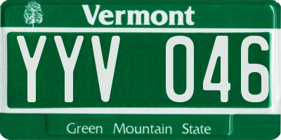 VT license plate YYV046