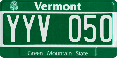 VT license plate YYV050