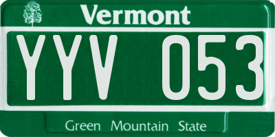 VT license plate YYV053
