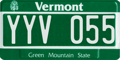 VT license plate YYV055