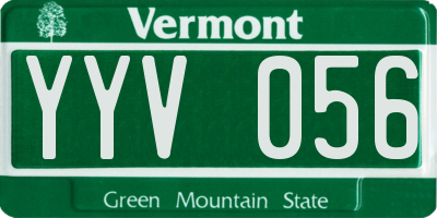 VT license plate YYV056