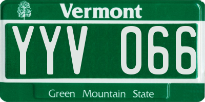 VT license plate YYV066